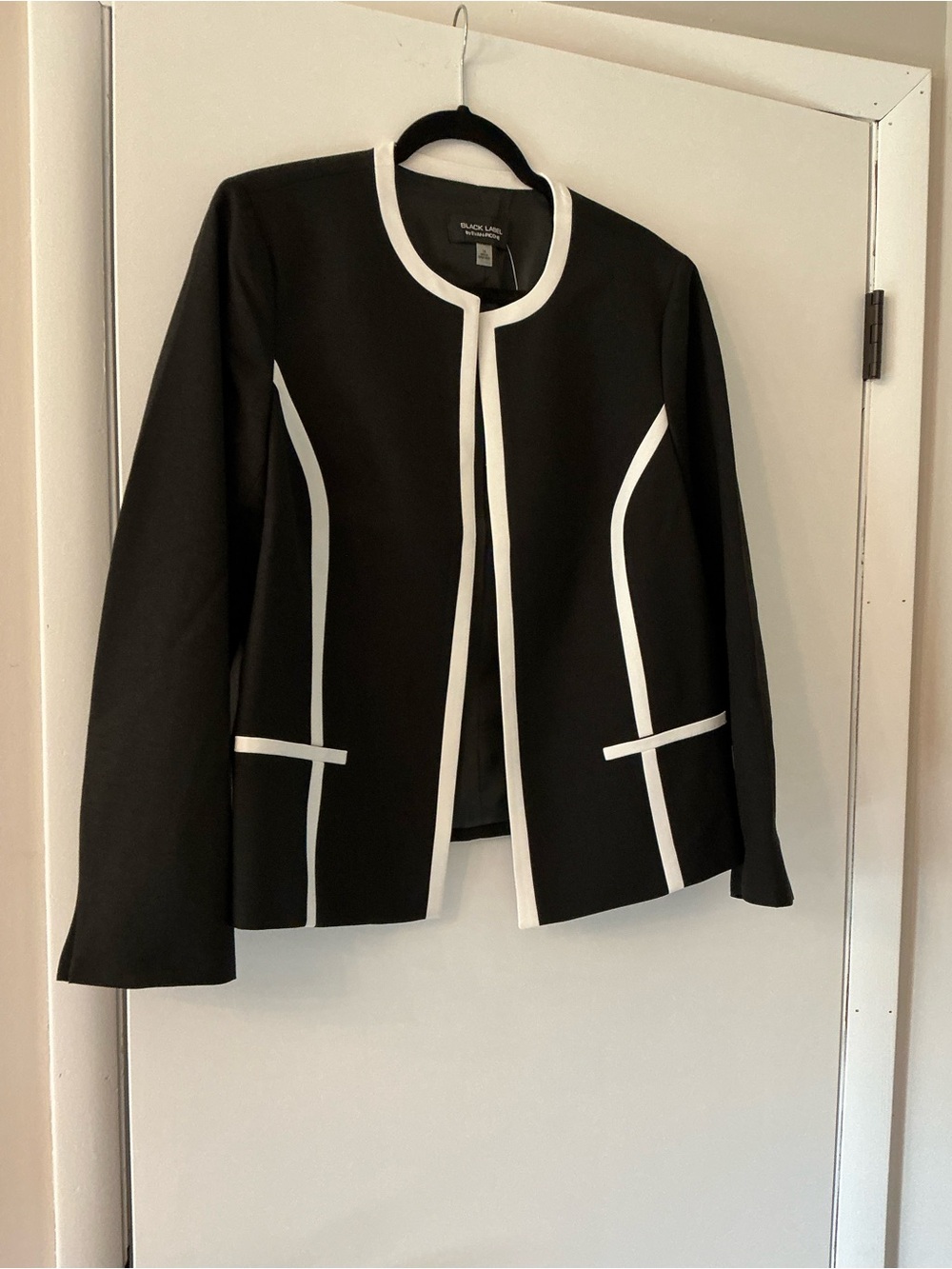 Evan Picone Black Blazer with White Trim